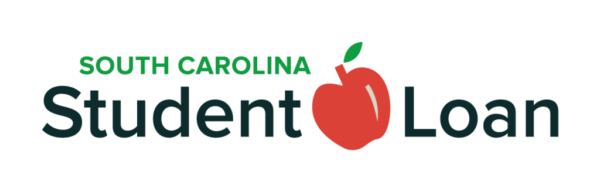 Logo featuring the text 'SOUTH CAROLINA Student Loan' with a red apple icon.