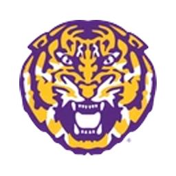 Logo of a tiger's head in yellow and purple, displaying fierce features with bared teeth and prominent stripes.