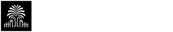 Logo of USC Alumni featuring a stylized palm tree design in black and white, with the text 'USC Alumni' in a bold, white font beside the graphic.